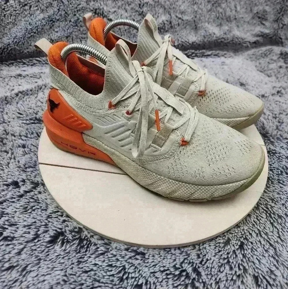 Under Armour Shoes - Under Armour Project Rock 3 “Summit White Rogue Orange” Gym Training Shoes